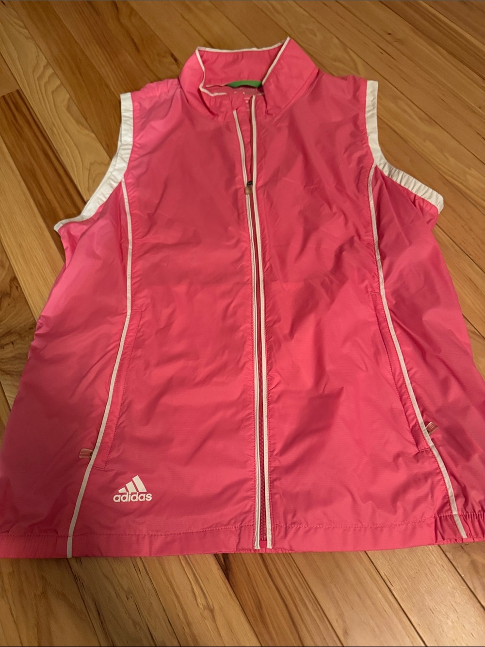 Adidas Pink Golf Sleeveless Zip-Front Sport Vest